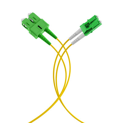 Fiber kábel LC/APC-SC/APC, 2m Duplex OS2(9/125µm), LSOH, 2mm, žltý