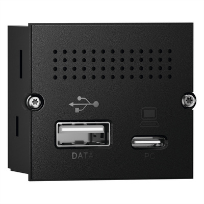 Modul pre BACHMANN, mini port replikátor pre PC, 2x USB A + C (PD 100W), RJ45, Mini DP, čierny