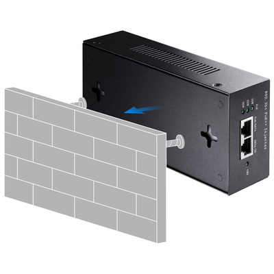 PoE+ Injector, Gigabit, 1port, 90W, 802.3af/at, čierny, CUDY