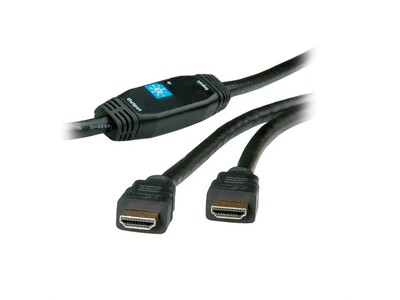 Kábel HDMI M/M 30m, High Speed+Eth, 4K@30Hz, HDMI 1.4, G pozl. kon., čierny, jednosmerný, Aktívny