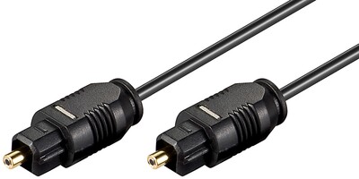 Kábel Toslink audio optický SPDIF prepojovací M/M 1m, ø2.2mm, čierny, Slim