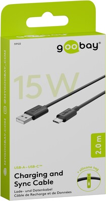 Kábel USB 2.0 Typ C AM/CM 2m, High Speed, čierny