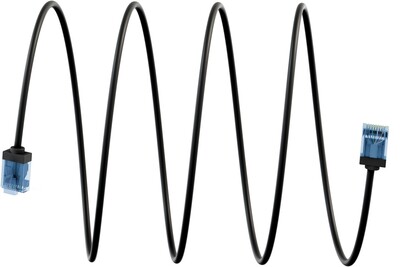 UTP Patchkábel LSOH TPE 7.5m cat.6a, čierny, slim, Cu, Flex Cable, Eco obal