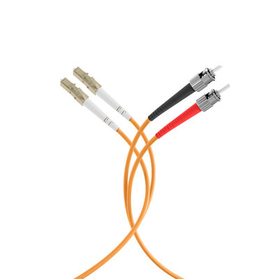 Fiber kábel LC-ST, 10m Duplex OM1(62.5/125µm), LSOH, 2mm, oranžový