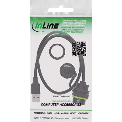 Chránička "SPOJKA" USB-A, zásuvka-konektor 50cm, tienená, vodeodolná prachuvzdorná IP68