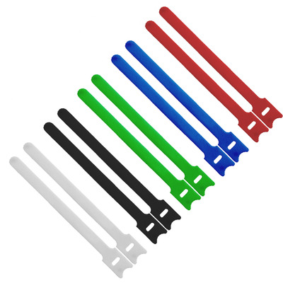 Zväzovacie lanko, suchý zips, 125x12mm, farebné (5 farieb), 10ks/bal