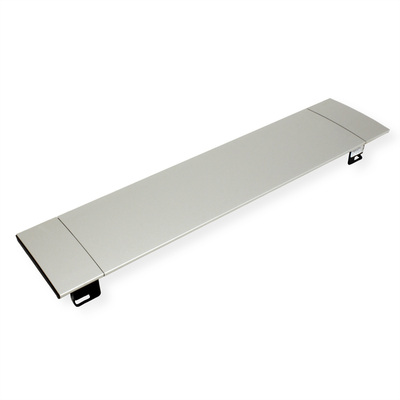 Power Frame Cover 6-pozície, 383x88x42mm, hliníkový kryt, eloxovaný/strieborný, zvnútra čierny