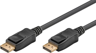 Kábel DisplayPort M/M 1m, 16K@60Hz, DP v2.x (2.0/2.1), 80Gbit/s, čierny