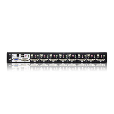 KVM switch/prepínač 8PC, USB, Audio, DVI-D