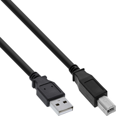 Kábel USB 2.0 A-B M/M 0.3m, High Speed, čierny