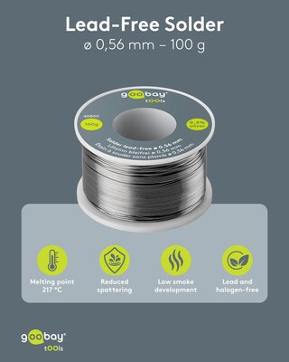 Cín spájkovací o priemere 0.56mm 100g špulka - bezolovnatý