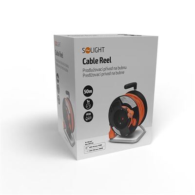 Predlžovačka bubon 50m 1 zásuvka, 1.50mm², 16A, 3600W, oranžová