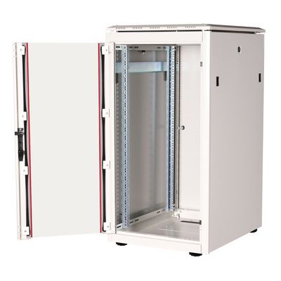 19" Rack na podlahu 22U, 1164x600x800mm (HxWxD), PRO, sklenené dvere, sivý