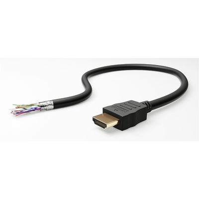 Kábel HDMI M/M 0.5m, Ultra High Speed+Eth, 8K@60Hz, HDMI 2.1, G pozl. kon., čierny