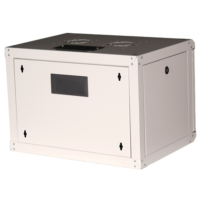 19" Rack na stenu 7U, sivý, 418x600x450mm (HxWxD), RAL7035, PRO, odnímateľné bočnice