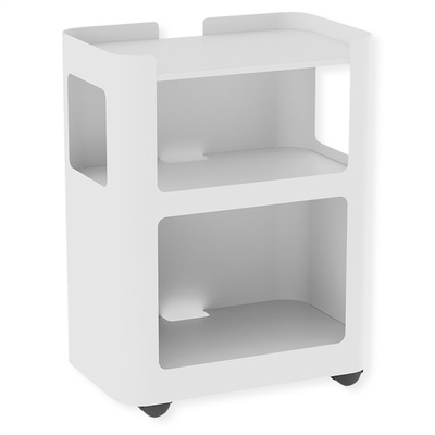 Stolík na kolieskach pod tlačiareň malý, max 20kg, 60x46x29 cm (HxWxD), biely