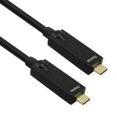Kábel USB 3.2 Gen 2, Typ C CM/CM 15m, 10Gbps, PD 60w 20V3A, čierny, aktívny, optický