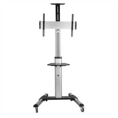 Držiak na kolieskach pre TV 37-70", s policou, výška 120-160cm, max 50kg, VESA do 600x400, sivý