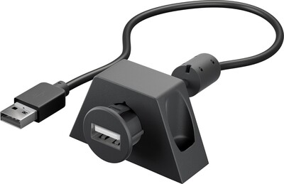 Kábel USB 2.0 A-A M/F 0.6m, High Speed, predlžovací, čierny, KLIP2