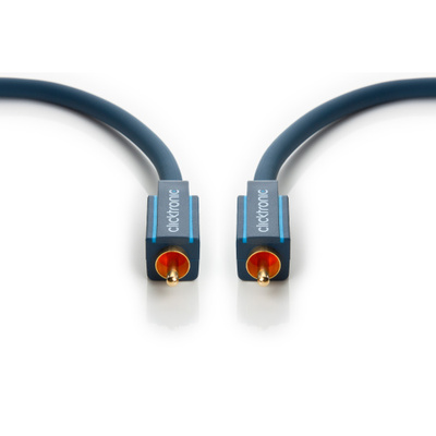 Kábel Cinch audio M/M 2m, modrý, pozl. konektor, ClickTronic