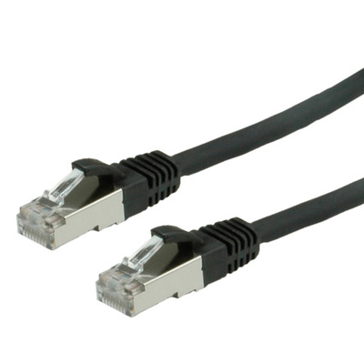 S/FTP (PiMF) Patchkábel LSOH 1.5m cat.6, čierny, Cu