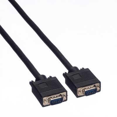 Kábel VGA M/M 2m, prepojovací, tienený, čierny