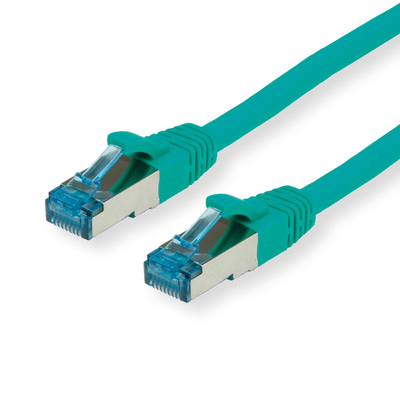 S/FTP (PiMF) Patchkábel LSOH 0.5m cat.6a, zelený, Cu