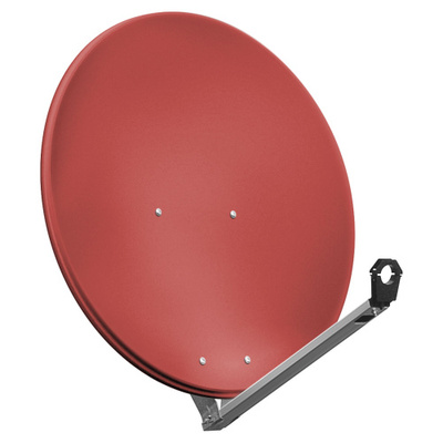 Parabola 80cm Alu-satellite dish, brick-like red