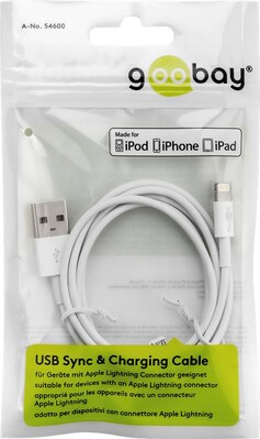Kábel USB "Lightning" pre Apple, 0.5m, High Speed, čierny