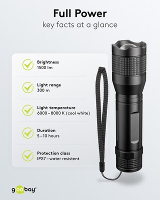 Batéria ručná LED Super Bright 1500