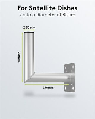 Konzola pre anténu/satelit, 250mm, hliník