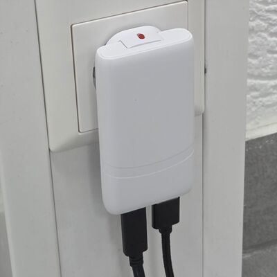 Nabíjačka USB 230V 2port, EU/US, 1xUSB A, 1xUSB Typ C, 65W, PD, QC 3.0, cestovná/skladacia, biela