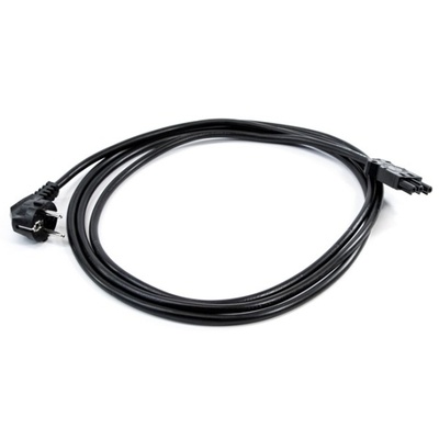 Kábel sieťový 230V, vidlica (CEE7/7) lomená - GST18 (F), 5m, 1.50mm², 16A, čierny