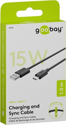 Kábel USB 2.0 Typ C AM/CM 1m, High Speed, čierny