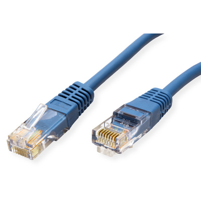 UTP Patchkábel 0.5m cat.5e, modrý, Cu