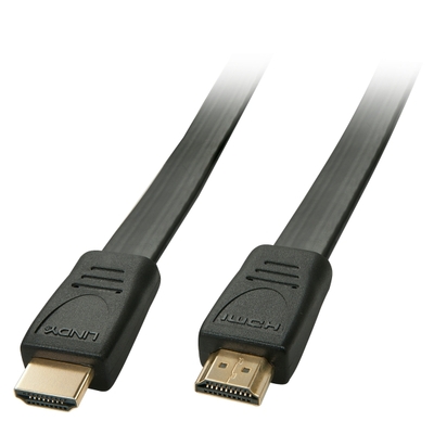 Kábel HDMI M/M 4.5m, Ultra High Speed+Eth, 4K@60Hz, HDMI 2.0, 10.2G, G pozl. kon., čierny, plochý