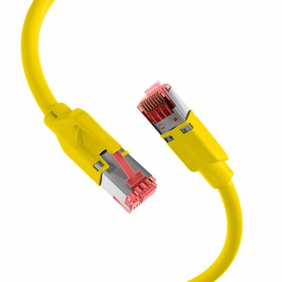 S/FTP (PiMF) Patchkábel LSOH 50m cat.6a, žltý, Cu UC900 s TM21