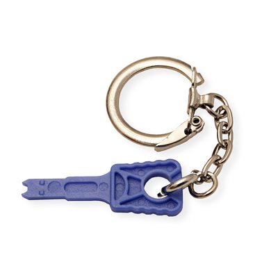 RJ45 Port Blocker, 1x kľúč, 1x zámok RJ45, modrý