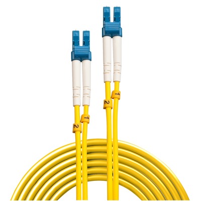 Fiber kábel LC-LC, 2m Duplex OS2(9/125µm), LSOH, 3mm, žltý