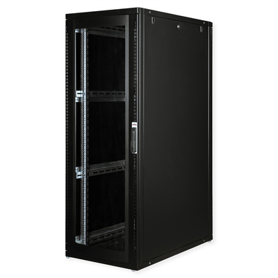 19" Rack na podlahu 36U, 1705x600x1000mm (HxWxD), PRO, Plexiglas, čierny