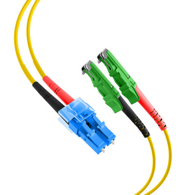 Fiber kábel LC-E2000/APC, 1m Duplex OS2(9/125µm), LSOH, 3mm, žltý