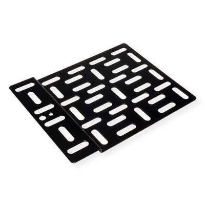 Držiak univerzálny pre média boxy (setobox, distribútor, switch), malý (202x160mm), kovový, čierny