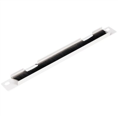 10" Panelová záslepka, prechodka s kefkami, 0.5U, sivá
