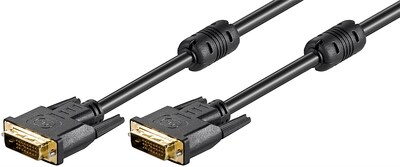 Kábel DVI-D M/M 10m, Dual-Link, 3840x2160@30Hz, HQ s ferrit., čierny, G pozl. Konektor