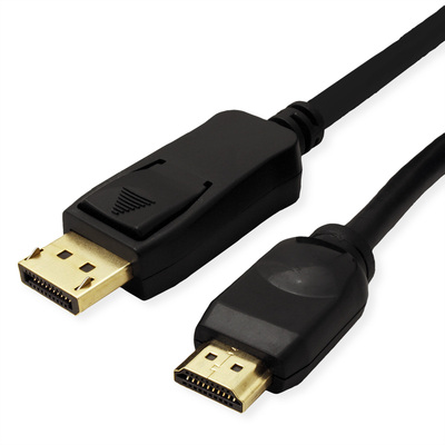 Kábel DisplayPort na HDMI M/M 5m, jednosmerný, 4K@60Hz UHD, audio, čierny