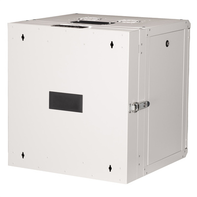 19" Rack na stenu 12U, sivý, 640x600x600mm (HxWxD), RAL7035, PRO, otočný (2-dielny)