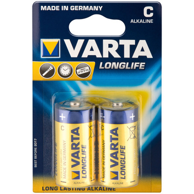 Baterka VARTA Longlife Alkalická C Baby (2ks) 1.5V (LR14) 2BL