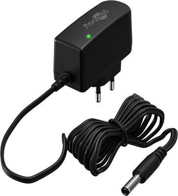 Adaptér NTS 600mA, Univerzálny 12V, 7.2W, 1.8m kábel, Konektor DC 5.5x2.1, čierny