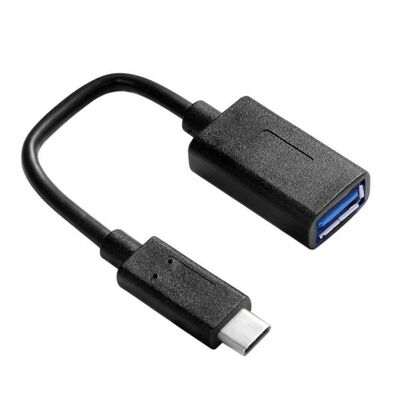 Kábel USB 3.1 Typ C, CM/AF (3.0) 0.15m, Super Speed, OTG, čierny