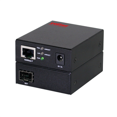 Optický konvertor, RJ45 - SFP, Gigabit, čierny